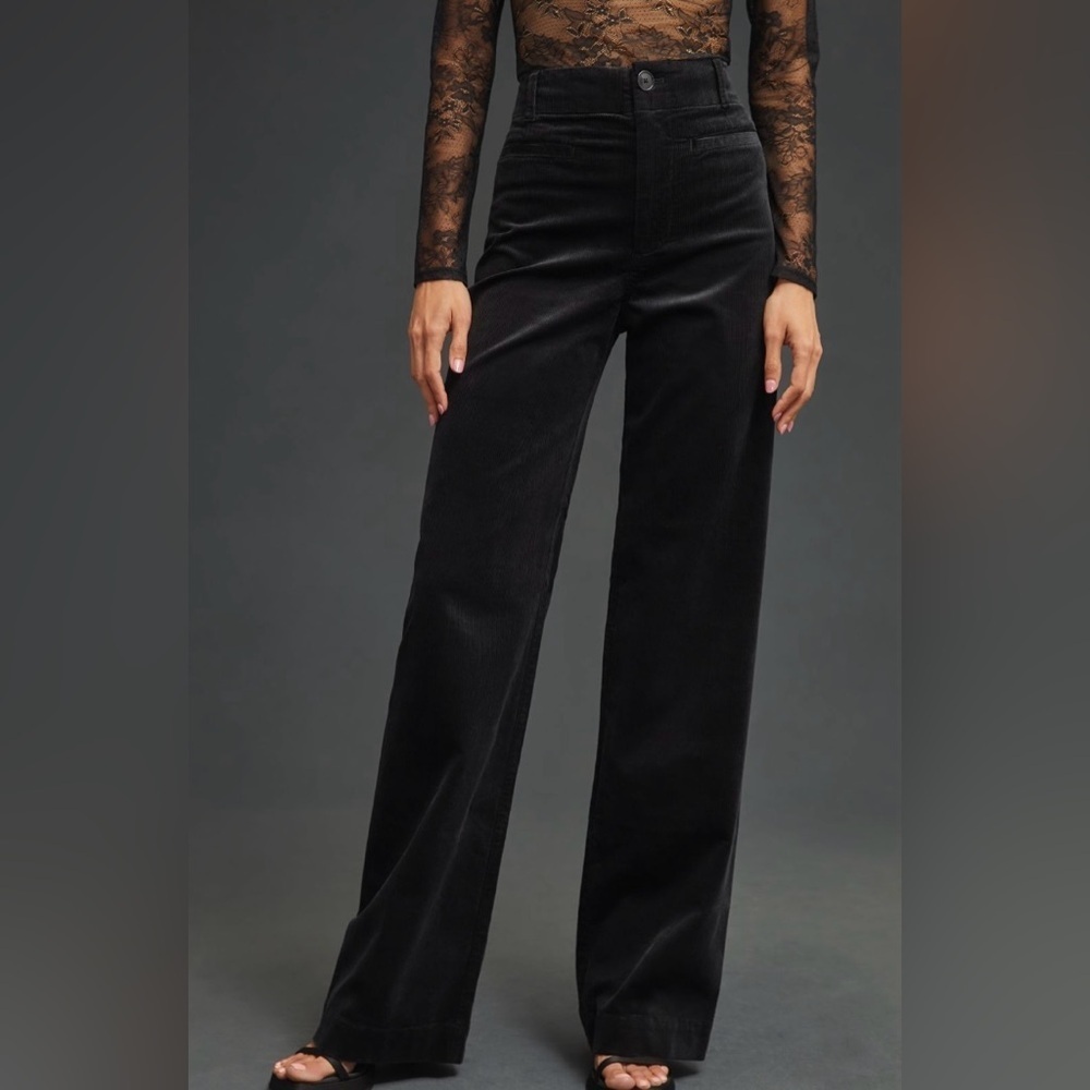 Anthropologie The Colette Corduroy Full-Length Wide-Leg Pants Size 27P NWT - Picture 3 of 14